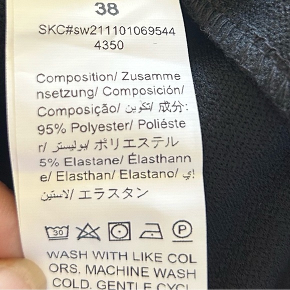 💎Shien Black Women's Jacket with Rhinestone Hem and cuffs - Picture 6 of 7